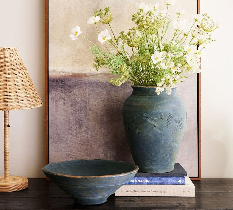 Indigo Artisan Handcrafted Vase Pottery Barn Australia